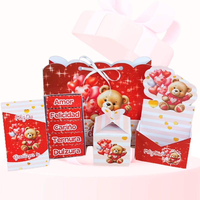 pack de plantilla para cajas de dulces amor